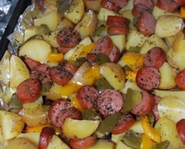 Smoked sausage and potato bake