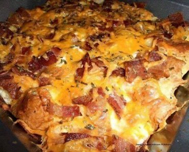 Croissant Bacon and Egg Casserole