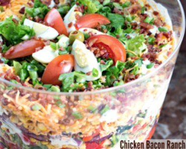 This CHICKEN BACON RANCH LAYER SALAD