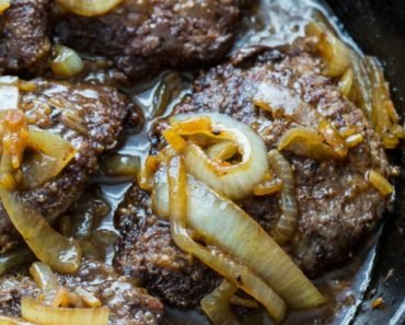 T bone steak with onions!